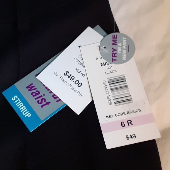 Black Pleated Pants with Sturrup bottom - Picture 3 of 5